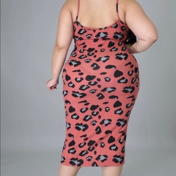 ✨♥️ 2-Piece Leopard Stretch Dress - Picture 5 of 8